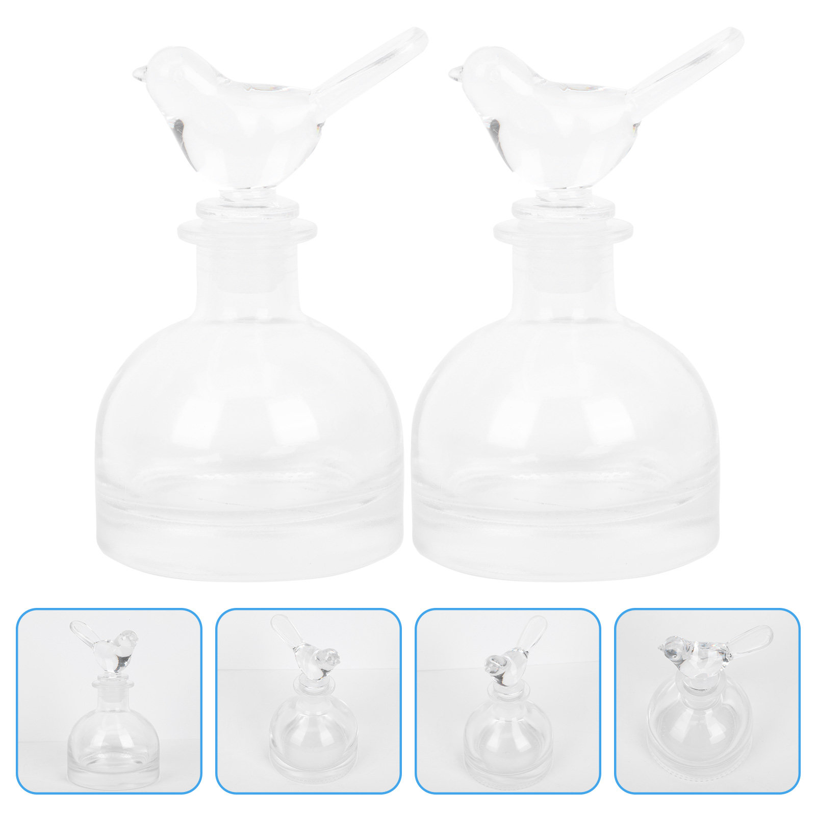 2Pcs Glass Perfume Bottles Cle - đánh giá và giá Fragrance In Home