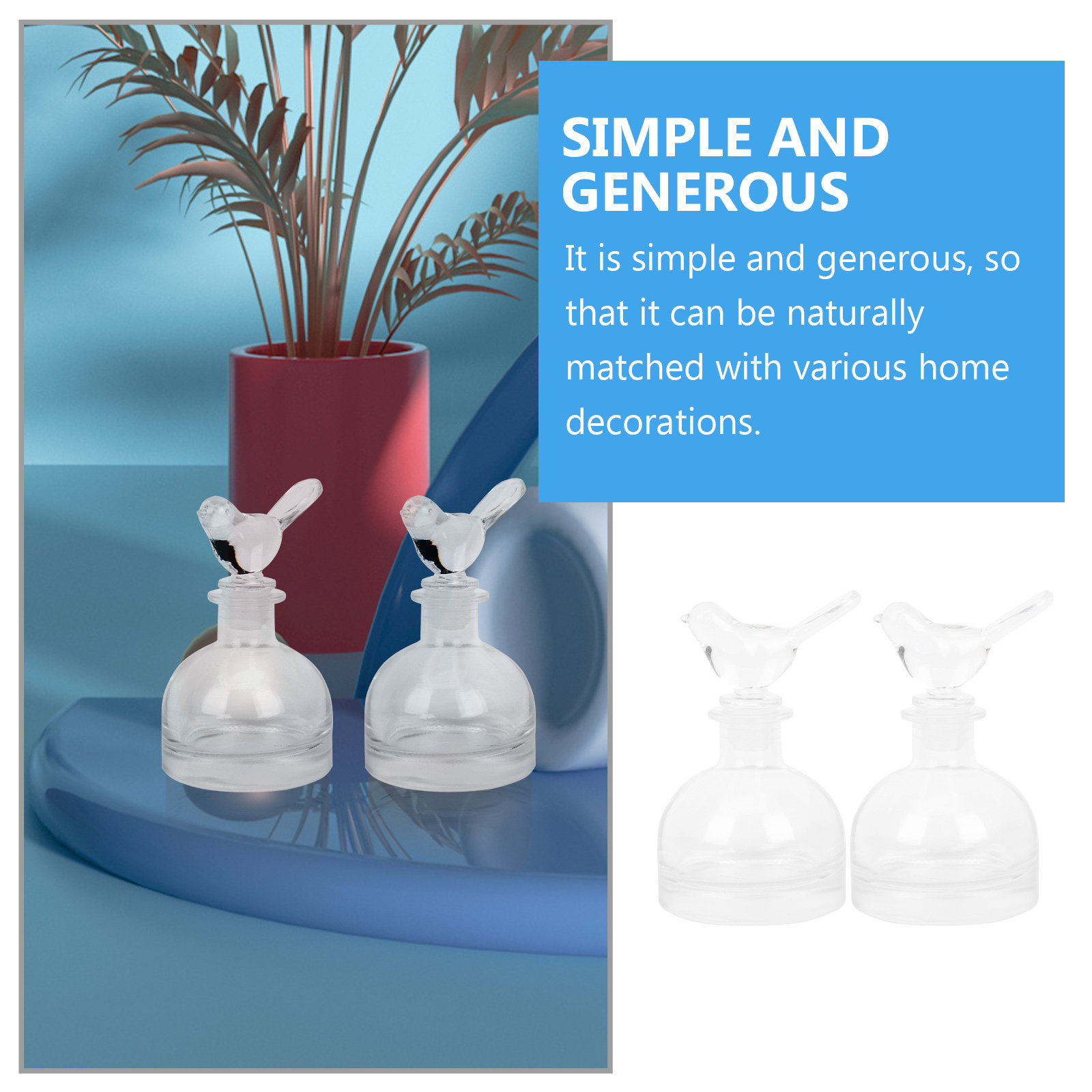 2Pcs Glass Perfume Bottles Cle - đánh giá và giá Fragrance In Home