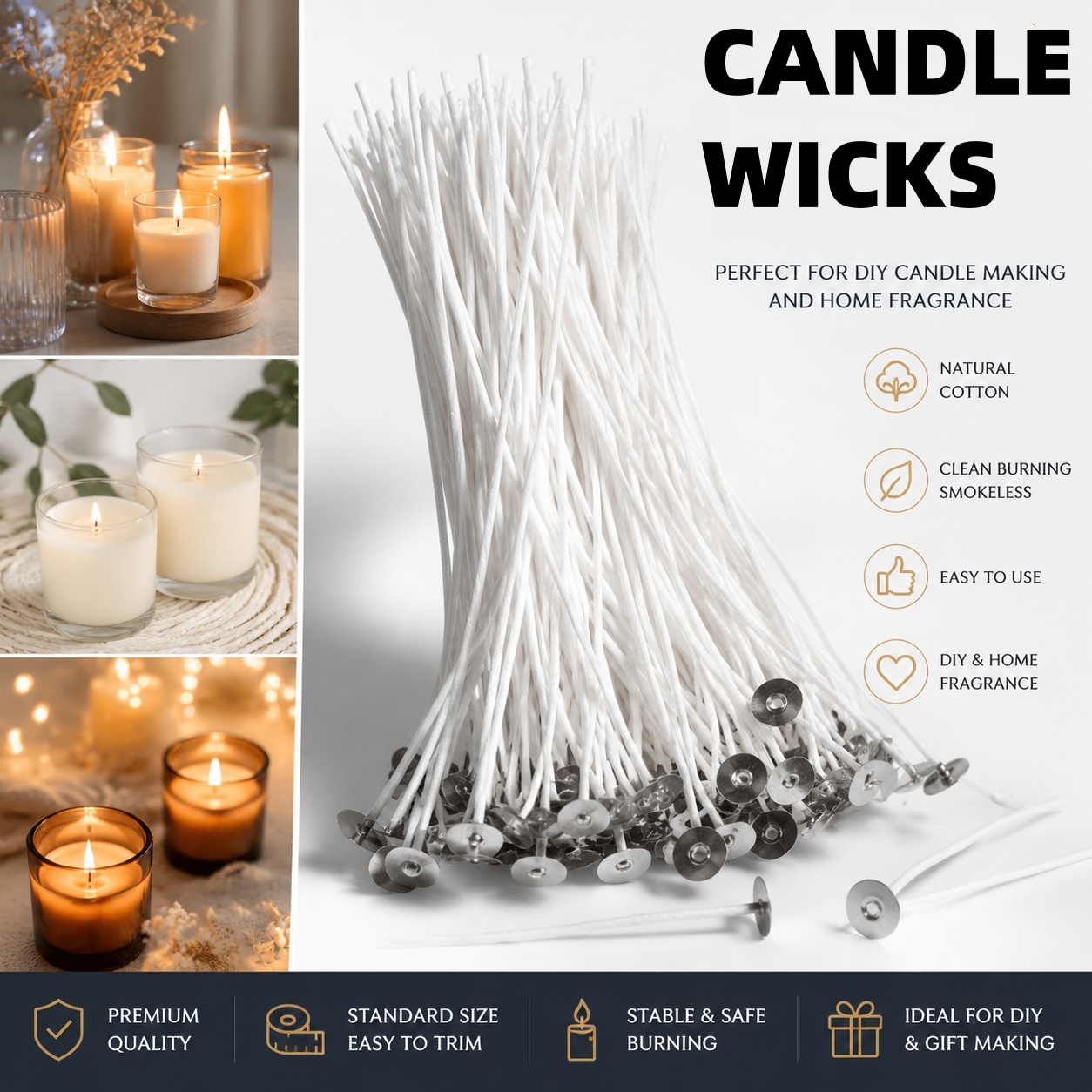 Smokeless Candle Wicks Soy wax - đánh giá và giá Soy Wax Flake