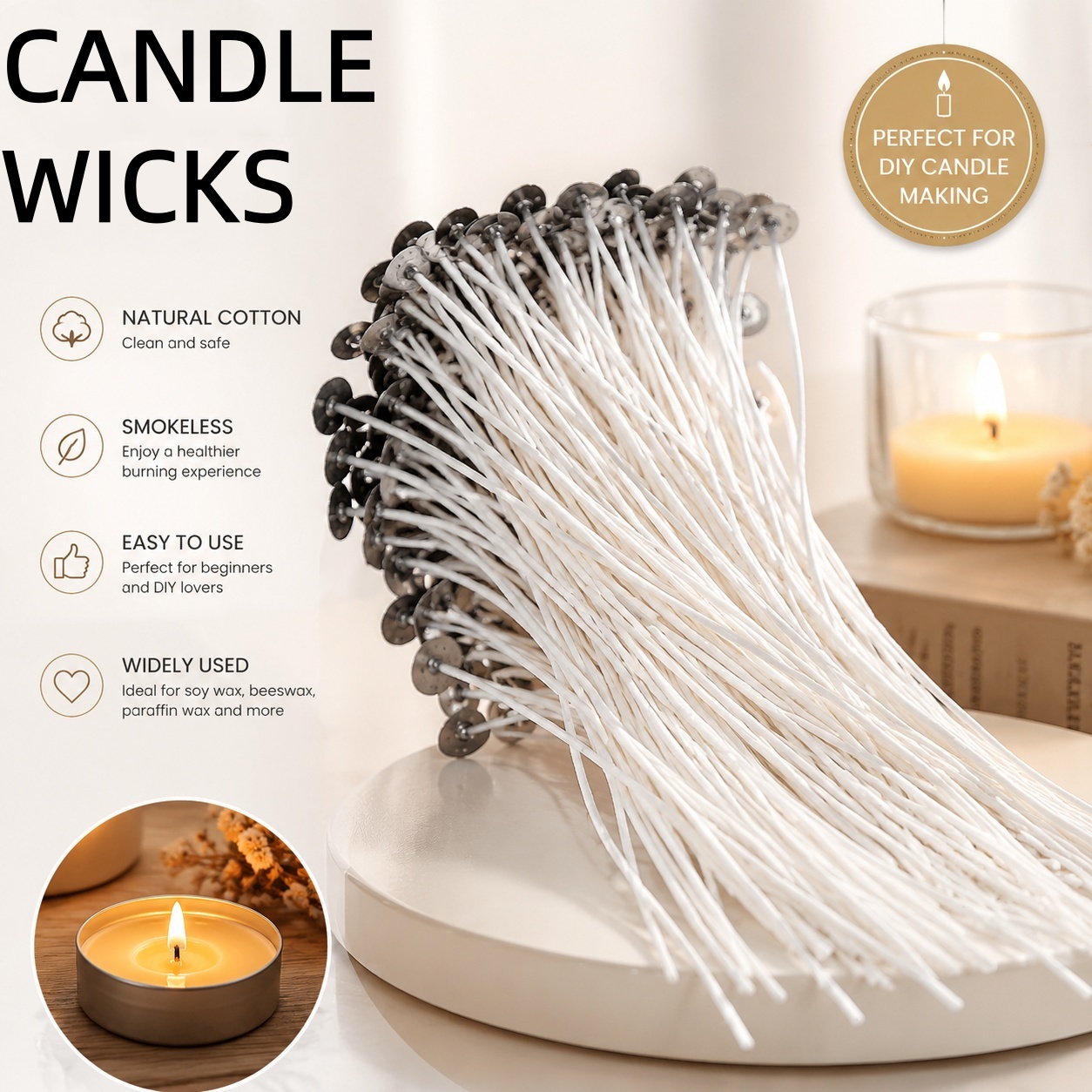 Smokeless Candle Wicks Soy wax - đánh giá và giá Soy Wax Flake