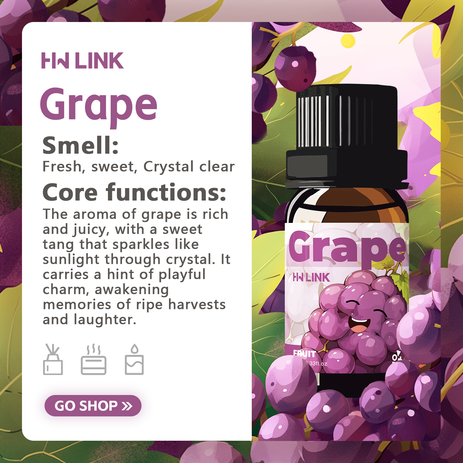 Grape Essential Oil 10ml Perfu - đánh giá và giá Fragrance In Home