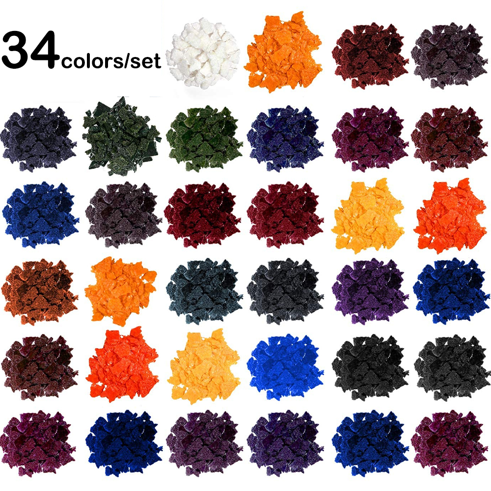 34colors/set Candle Dye Chips  - đánh giá và giá Soy Wax Flake
