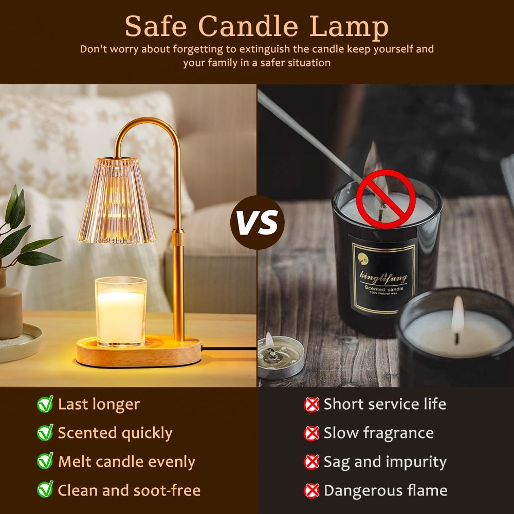 Adjustable Candle Warmer Lamp  - đánh giá và giá Amber Jar Candle