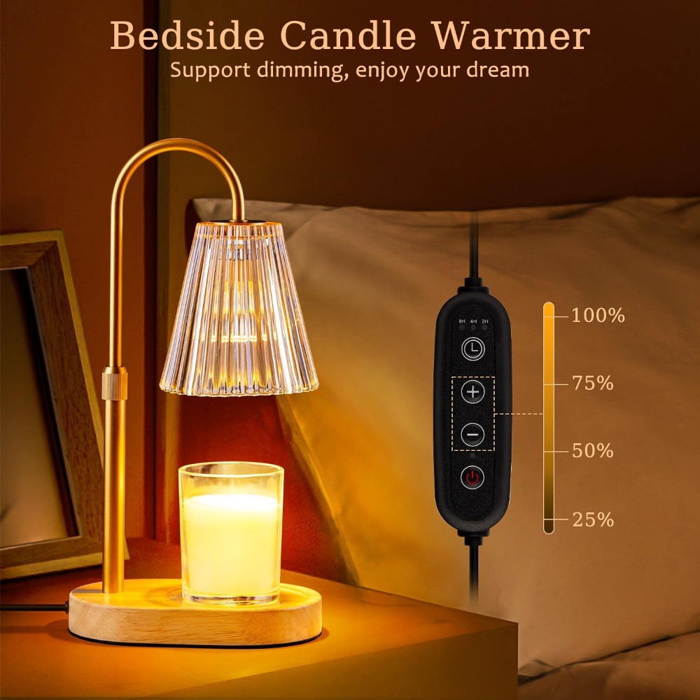 Adjustable Candle Warmer Lamp  - đánh giá và giá Amber Jar Candle