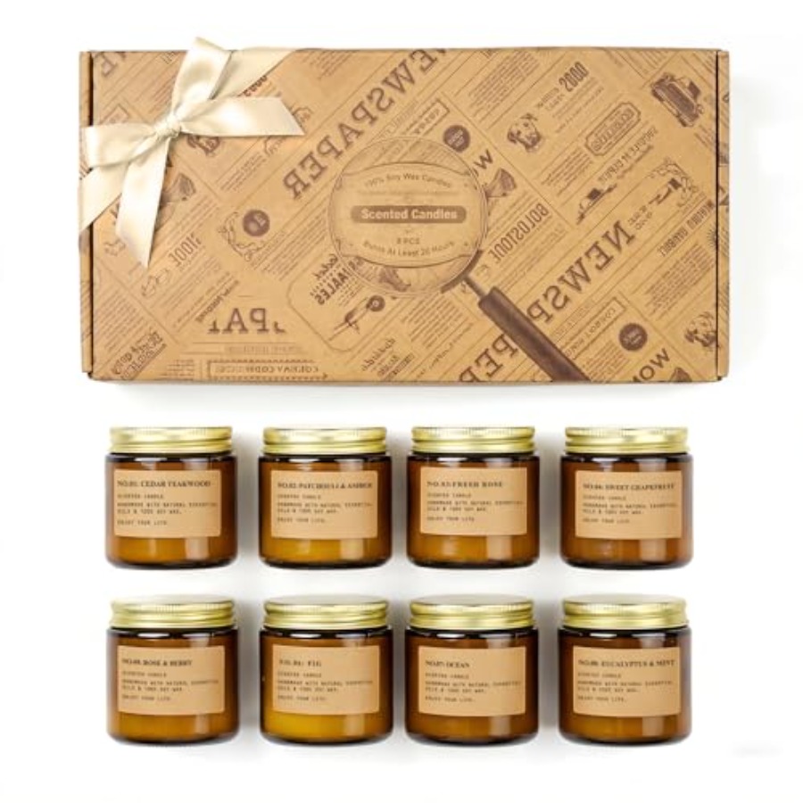 Scented Candles for Home, 8 Pa - đánh giá và giá Amber Jar Candle