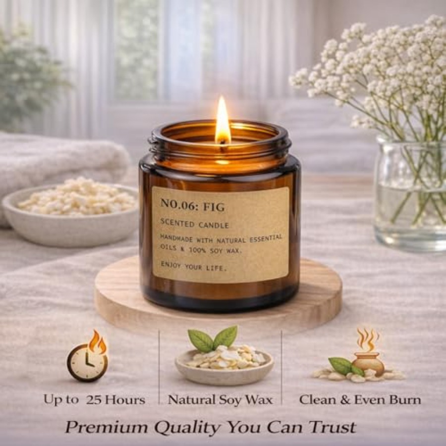 Scented Candles for Home, 8 Pa - đánh giá và giá Amber Jar Candle