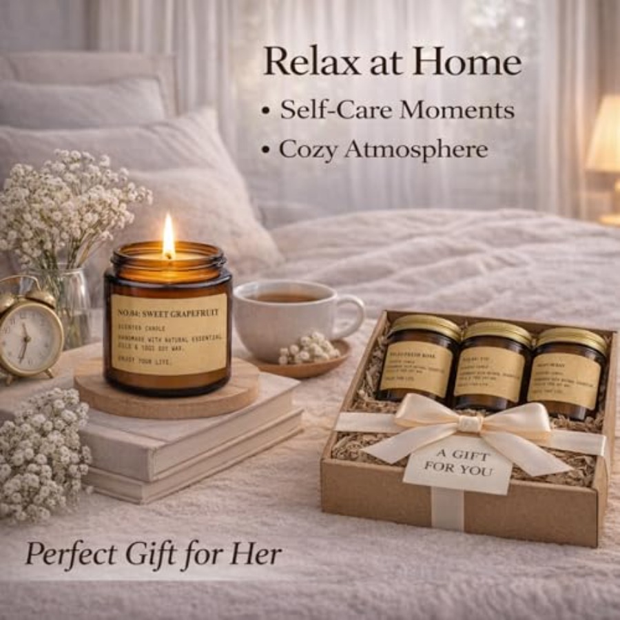 Scented Candles for Home, 8 Pa - đánh giá và giá Amber Jar Candle