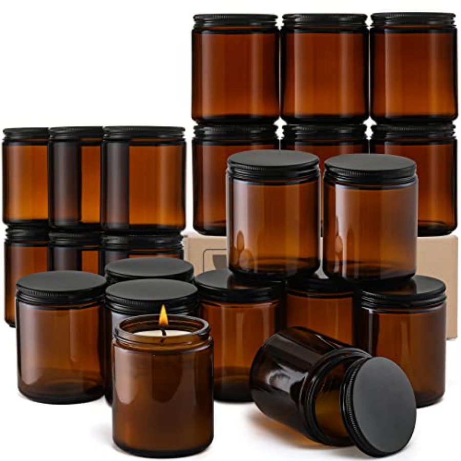 Pack, 8 OZ Thick Amber Candle  - đánh giá và giá Amber Jar Candle