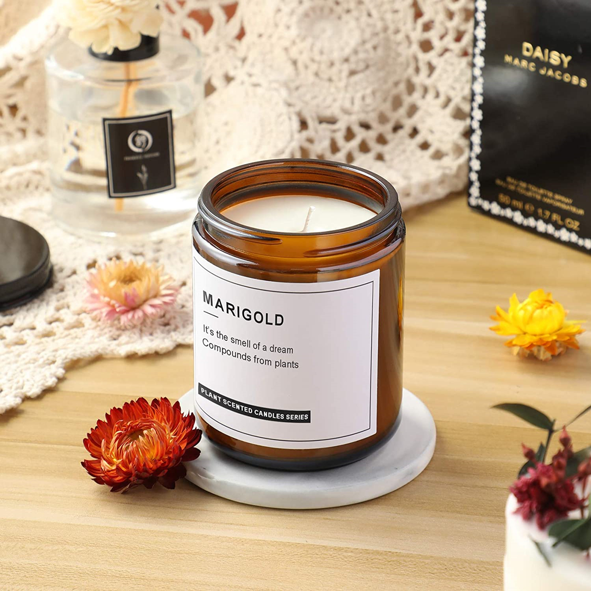Empty Candle Jars, 8oz Amber G - đánh giá và giá Amber Jar Candle