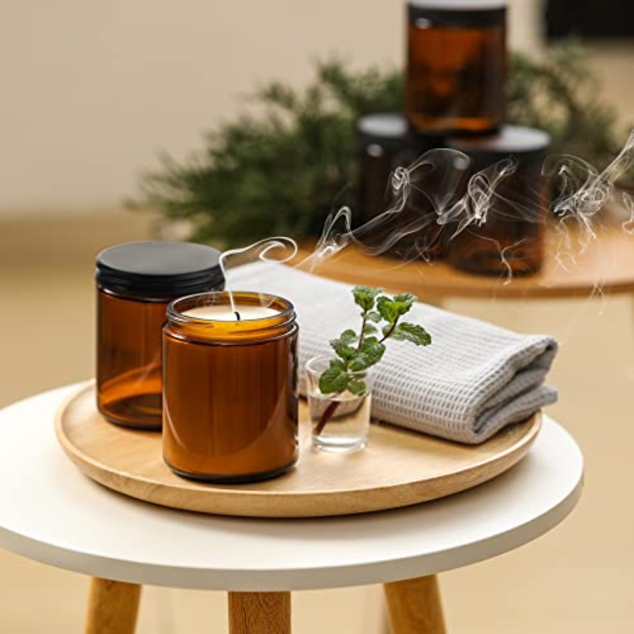 Pack 8 OZ Thick Amber Candle J - đánh giá và giá Amber Jar Candle