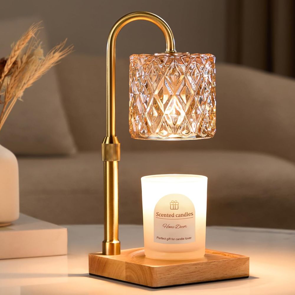 Candle Warmer Lamp with Timer  - đánh giá và giá Amber Jar Candle