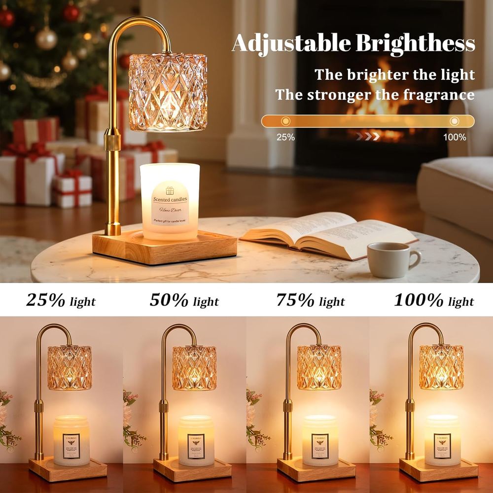 Candle Warmer Lamp with Timer  - đánh giá và giá Amber Jar Candle