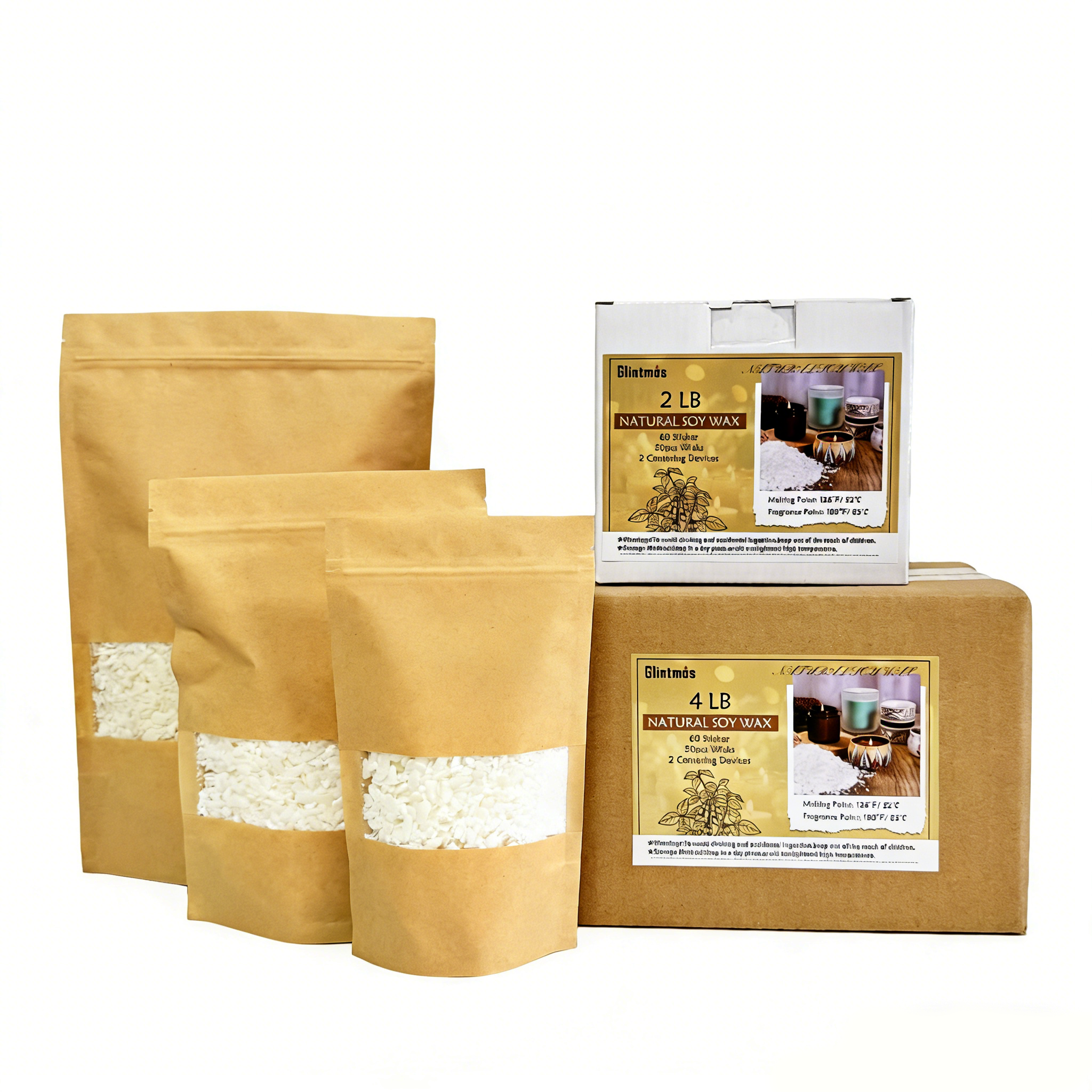 50g-1000g 100% Natural Soy Wax - đánh giá và giá Soy Wax Flake