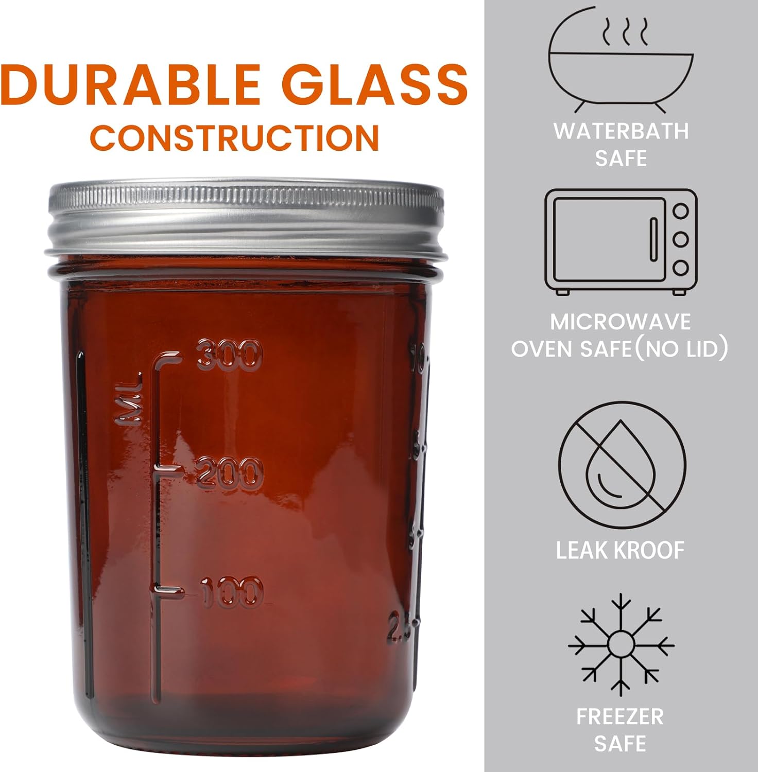 Amber Glass    Jars 16oz - 6 P - đánh giá và giá Amber Jar Candle