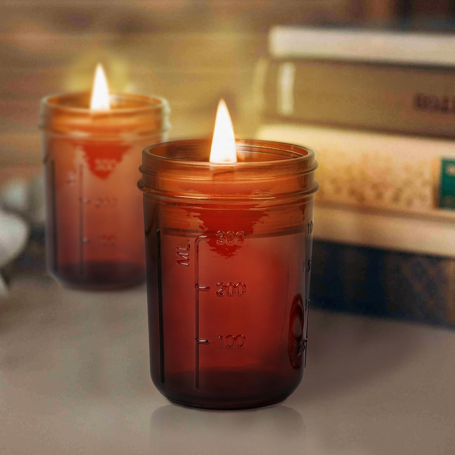 Amber Glass    Jars 16oz - 6 P - đánh giá và giá Amber Jar Candle