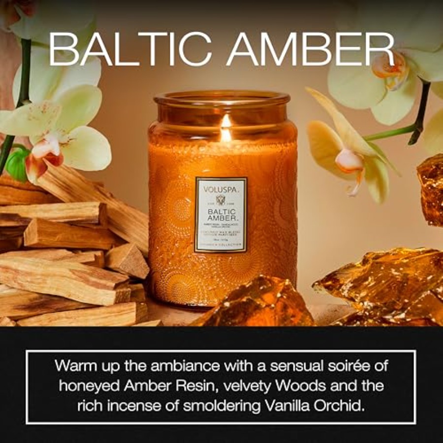 Baltic Amber Candle, 18 oz, Co - đánh giá và giá Amber Jar Candle