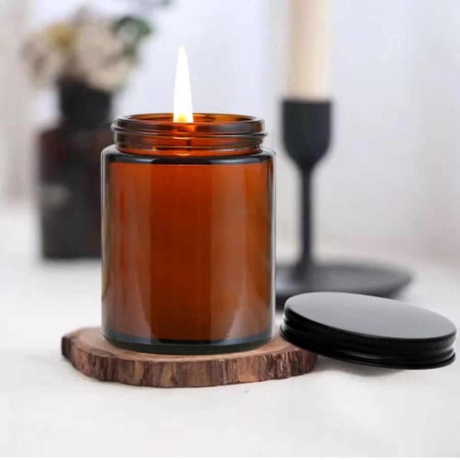 8oz Amber Candle Jars Set of 3 - đánh giá và giá Amber Jar Candle