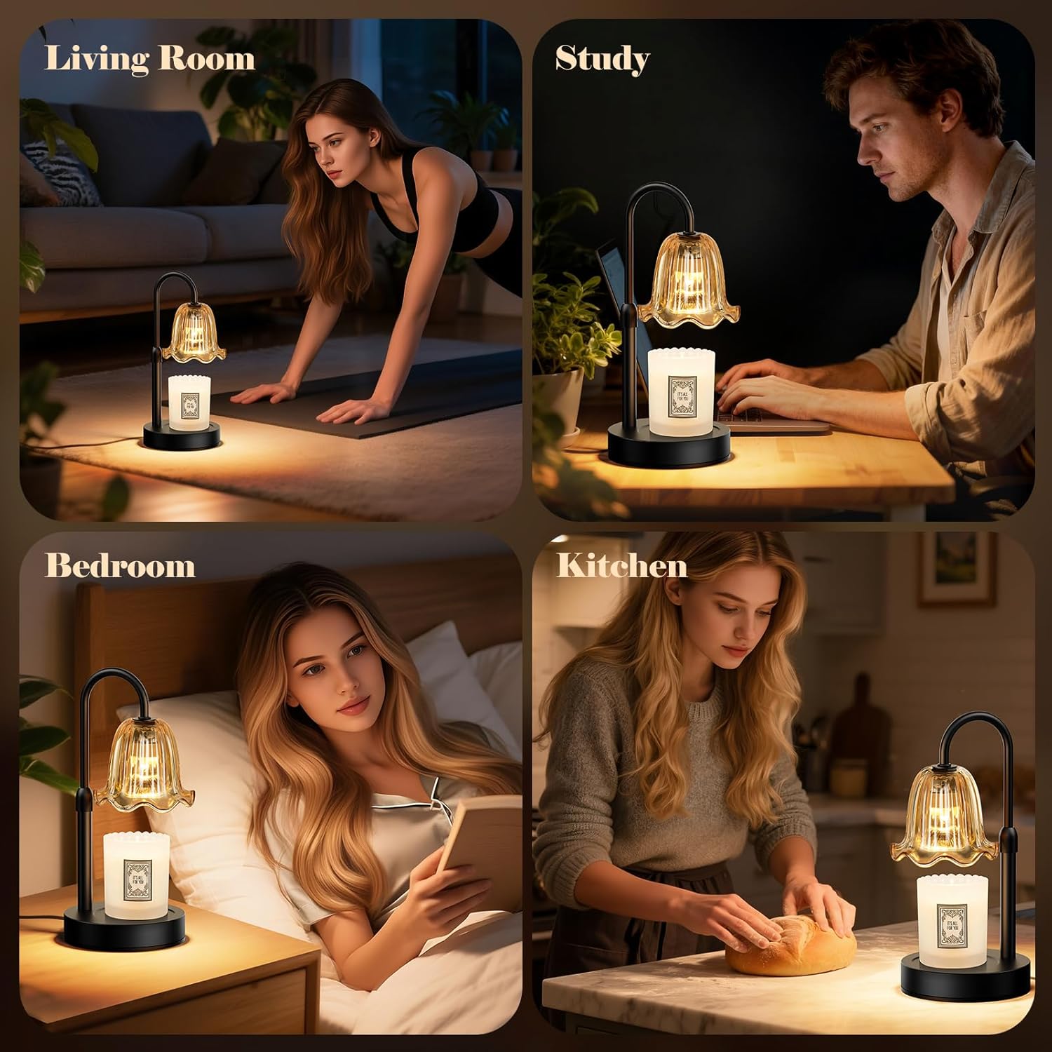 Candle Warmer Lamp with Timer, - đánh giá và giá Amber Jar Candle