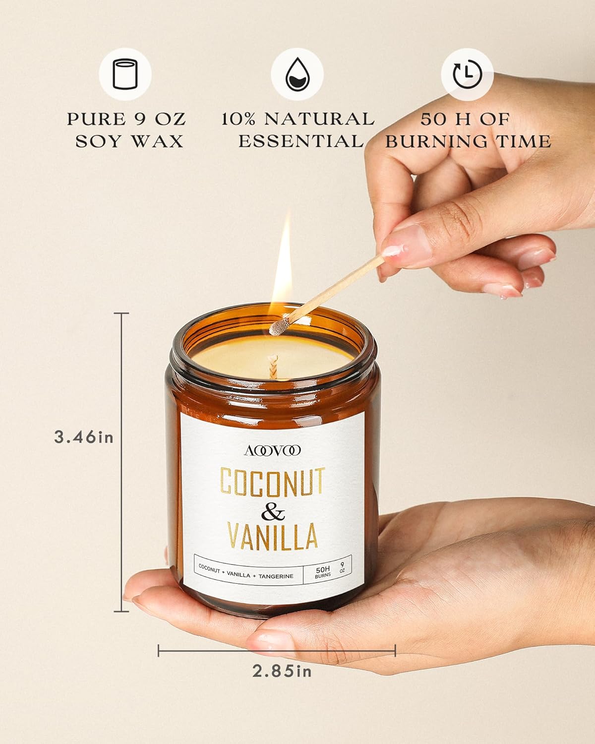 Coconut Vanilla Scented Candle - đánh giá và giá Fragrance In Home